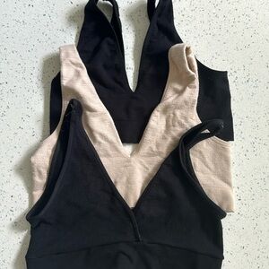 Bralette lot of 3 Anthropologie black nice M/L